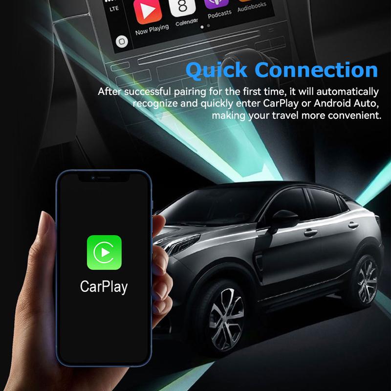 Product Introduction of Universal 2 in 1 Wireless CarPlay Adapter Wireless Android Auto Adapter play Ai Box for Audi Mercedes Mazda Subaru Citroen Kia 22