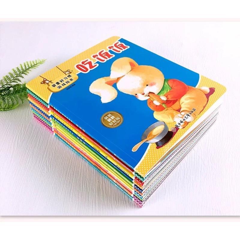 Product Introduction of High Quality 10 Books Interactive Chinese Books Childrens Good Habits Early Learning Books Early Education Good Habits Baby Game Picture Book 10