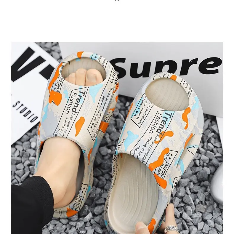[ QC] Dép Nam, nữ mùa hè chống trơn chống trượt , Dép cao su đúc, size kép Slipper DéP Đế Bằng Nhung 1