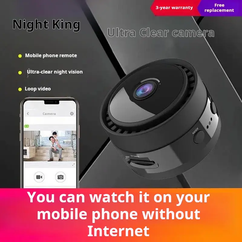 Mini Camera, High Definition, Wireless Magnetic WIFI, Smart Security, Suitable for Monitoring Small Indoor Spaces, Outdoor Sports, Small Camera Evidence Collection