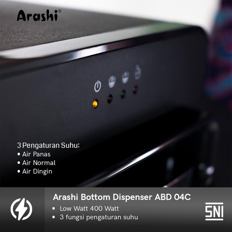 ARASHI ABD04C Dispenser Galon Bawah Air Black 3