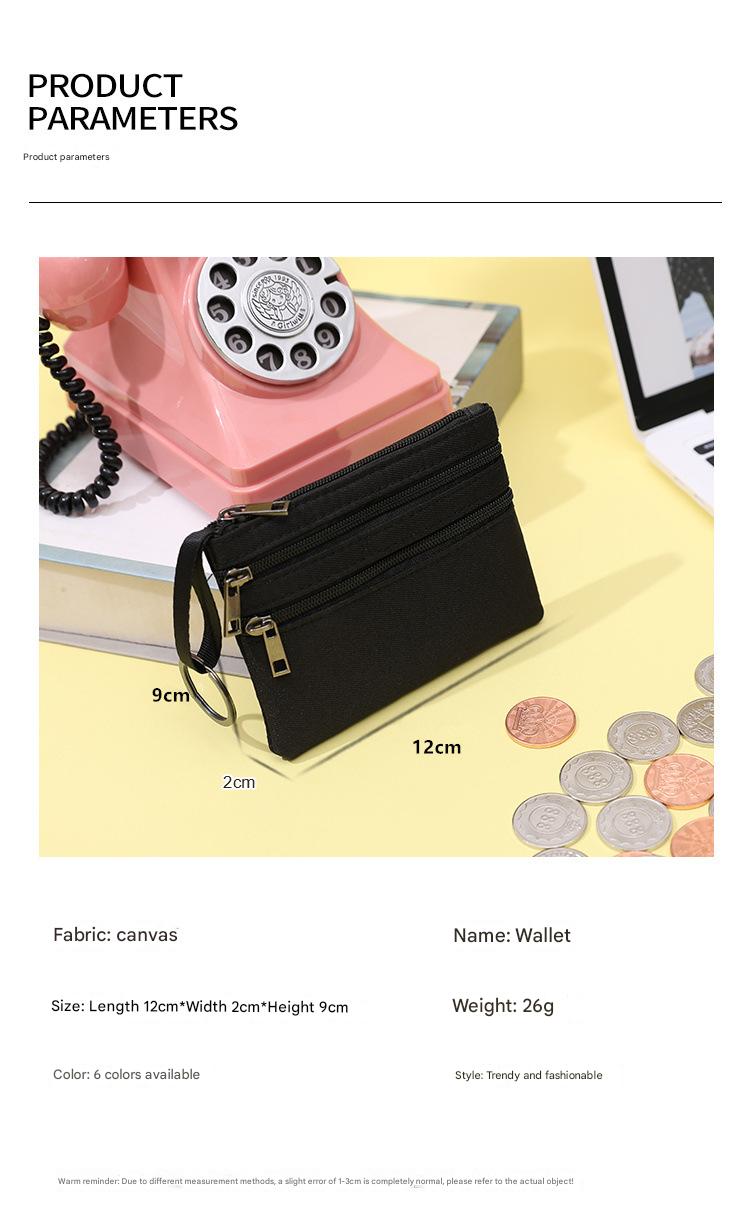 Product Introduction of Women's Coin Purse 2024 New Color-Block Zipper Wallet Short Fabric Multi-Layer Zipper Bag Coin Card Storage Bag st  argo  bag ordering  mini  kelly  bag  straight  china mini  kelly  china  bag bag  bestie1 tas  branded  dari  china mini mewah tapi 1