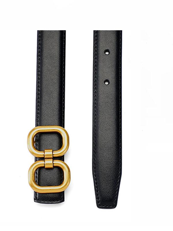 Women's Solid Color Buckle Belt, Modern New Style Pu Leather Belt for Casual Outfits, Modern Fashion Belt for Party, Daily Clothing Decor, Trendy All-match Belt for Birthday Gift 3