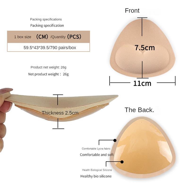 Product Introduction of Miếng Đệm Bọt Biển Dày, Miếng Đệm Áo Ngực Tự Dính, Miếng Dán Nâng Ngực Có Thể Tháo Rời Miếng Dán Ngực, Đệm Ngực Hình Tam Giác Thoải Mái, Không Đường May, 1 Cặp 0
