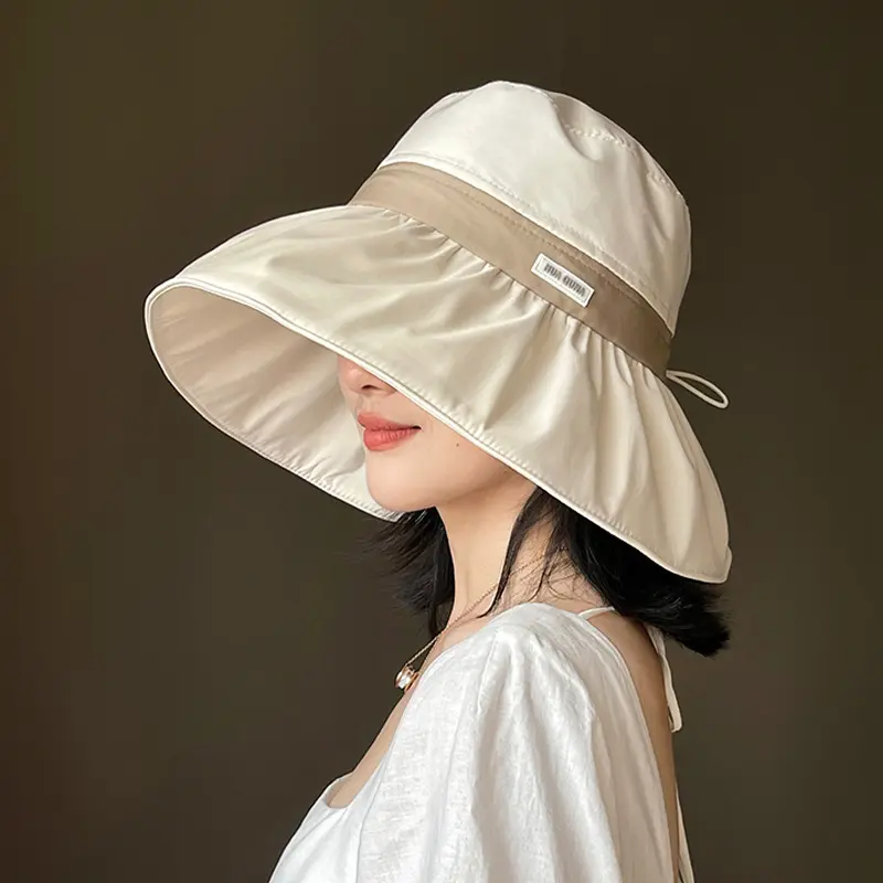 Mũ Chống Nắng Mùa Hè Cho Nữ, Nhiều Màu Sắc, Chống Tia UV, Rộng Vành, Thích Hợp Cho Kỳ Nghỉ Bãi Biển Và Ngoài Trời, Phong Cách Ngư Dân