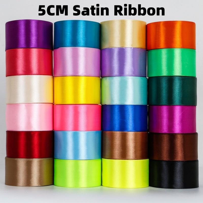 Flower Gife Wrap 5cm ribbon wholesale A roll of ribbon satin - TikTok ...