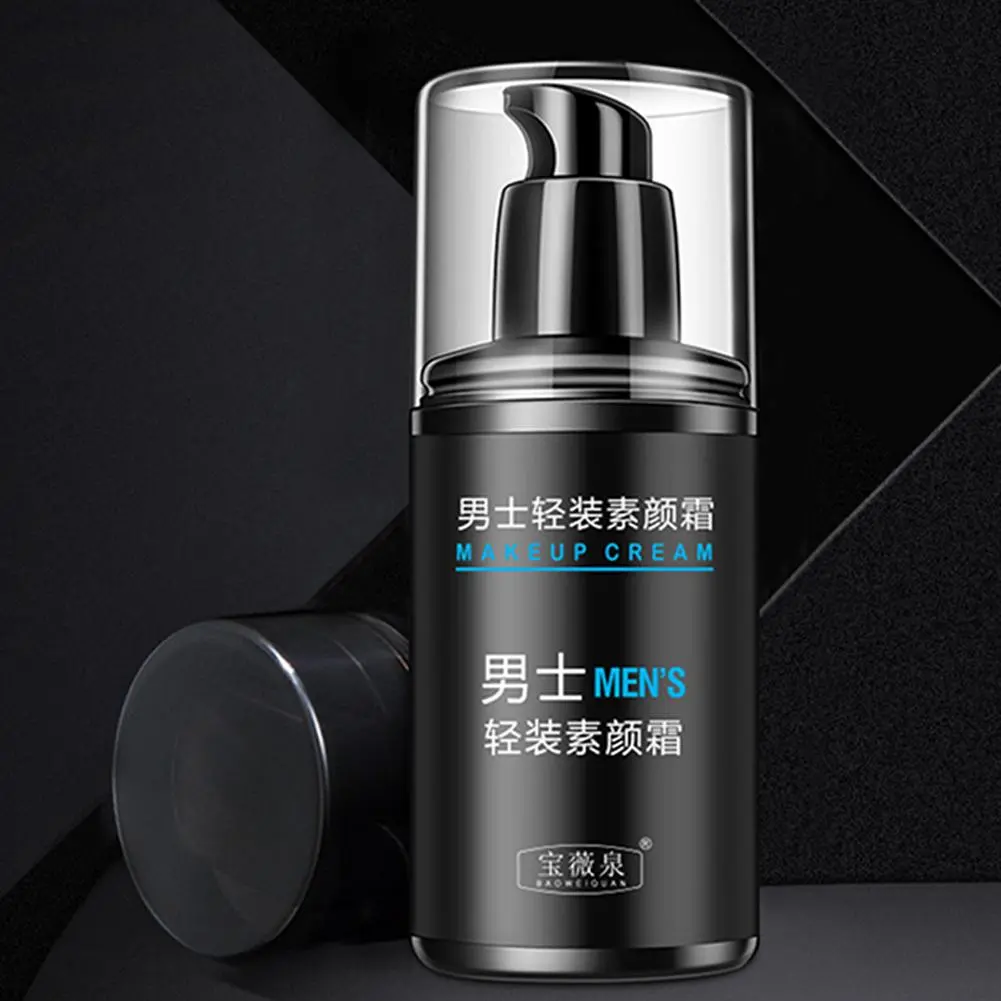 Moisturizing Isolation Cream Men's Plain Cream White Concealer Cream Natural Color Lazy Cream Waterproof Sweat-proof BB Cream Men's Makeup Cream