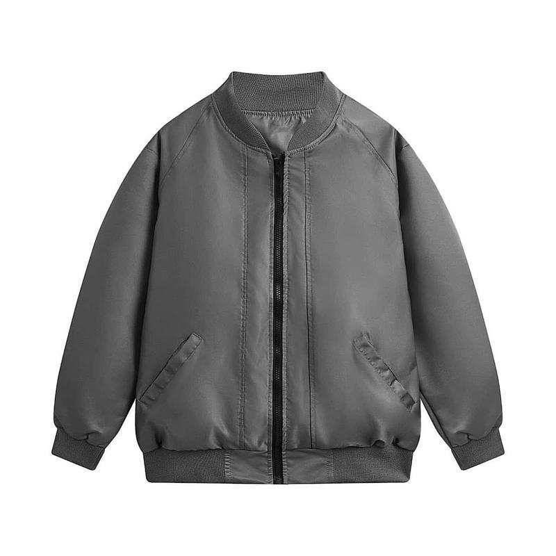 Áo khoác dù nam màu xám trơn chất liệu mero 2 lớp dày dặn chống nước tốt from bóng chày bomber đẹp QM05 mẫu mới