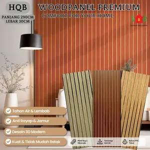 2.9Meter x 30 Cm Wood Panel WPC / Wood Panel WPC / Woodpanel Wallpanel Kisi Kisi Kayu / Panel Dinding Motif Kayu