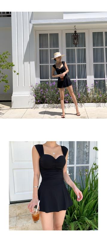 Product Introduction of Korean Style One Piece Swimwear Women Swimdress Push Up Swimsuit High Quality Bathing Suit sexy Monokini Beachwear 12