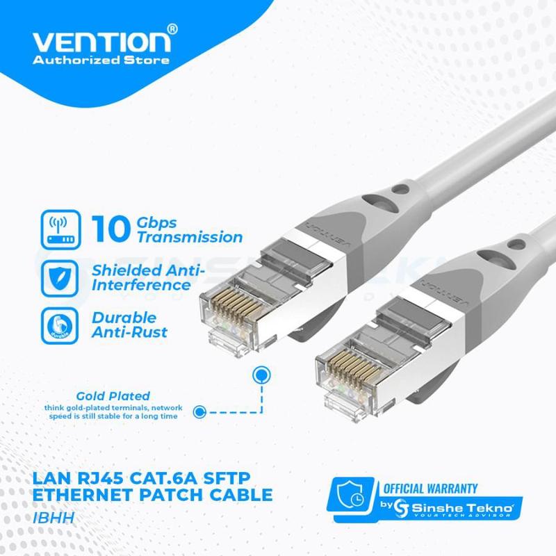 Vention IBH KUNING Kabel Lan Cat6a Ethernet RJ45 Gigabit SSTP SFTP ...