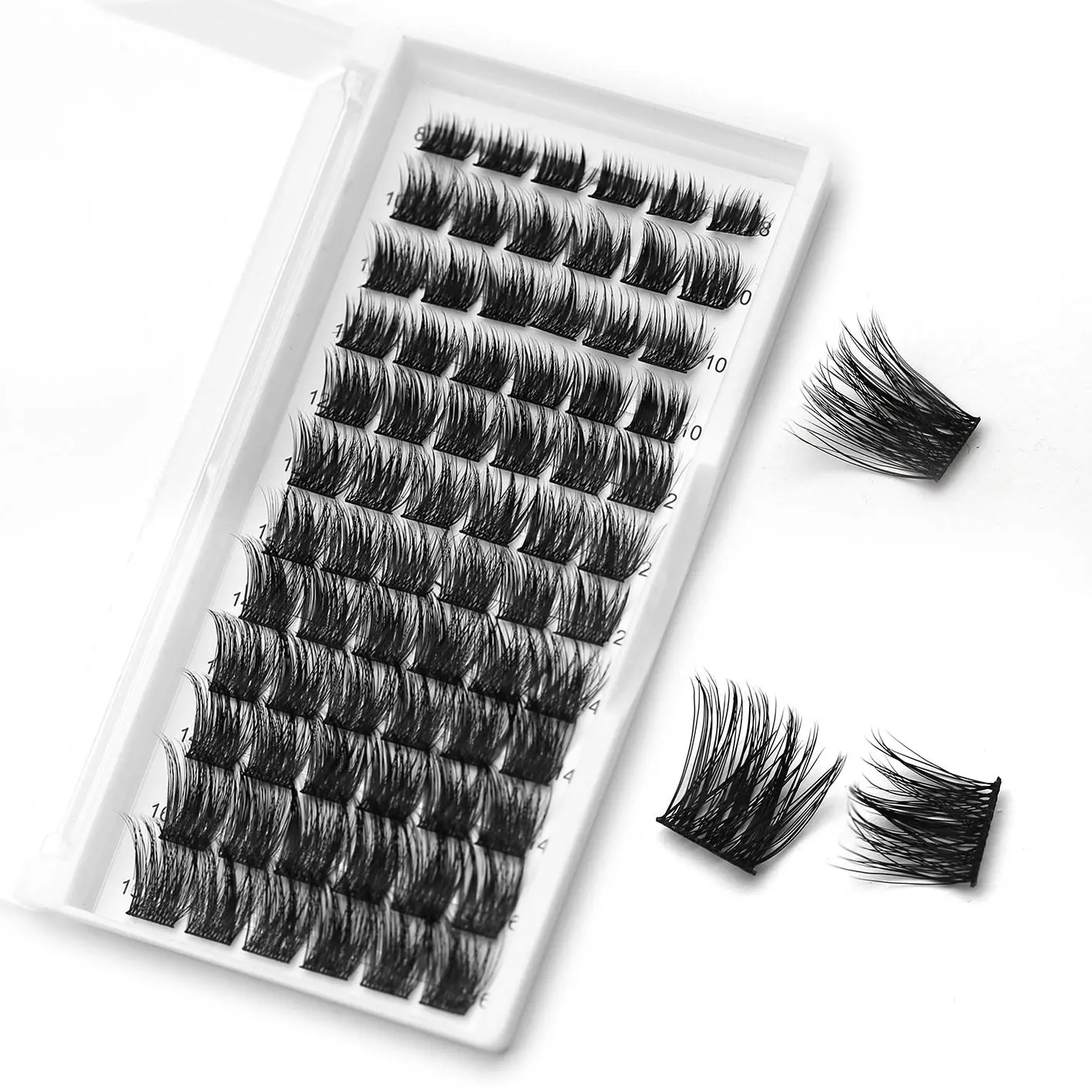 1 Box Mixed Length Individual False Eyelashes, Natural Look Eyelash Extension, Portable Makeup Tool for Women