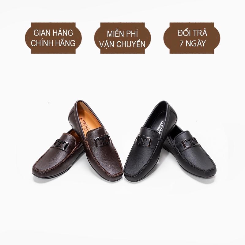 Giày Lười Mọi Nam Đế Bằng Chữ T Cao Cấp đế cao su khâu đế thủ công bảo hành