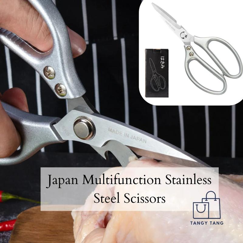 Product Introduction of Multifunctional 6 in 1 Kitchen Scissors Multipurpose Stainless Steel Chicken Bone Scissors GuntingMultipurpose scissors 37