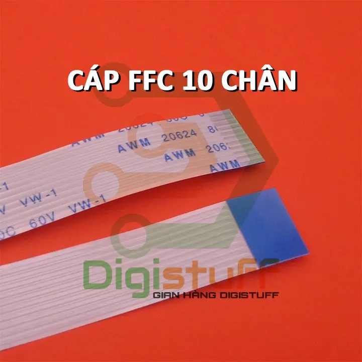 Cáp dẹt 10 chân AWM 20624 80C 60V VW-1 - DIGISTUFF
