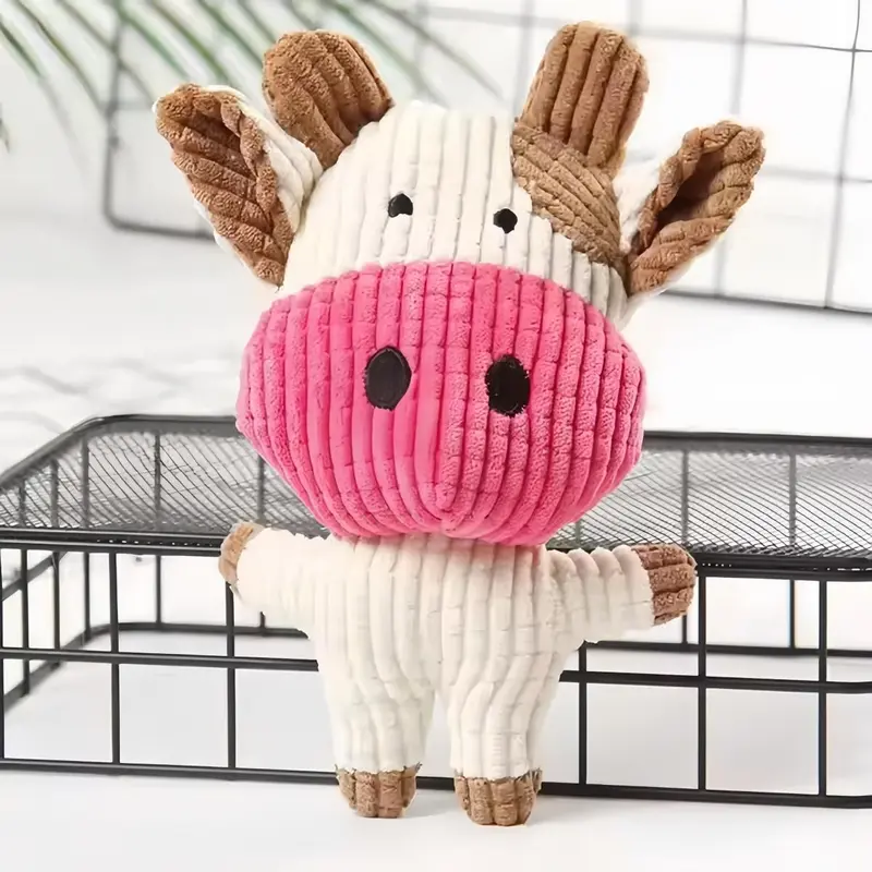 Cute Cow Design Pet Toy, Durable Dog Toy, Soft & Safe Cow Plush Toy for Dogs, Fun Playtime Toy for Dogs, Pet Supplies 4