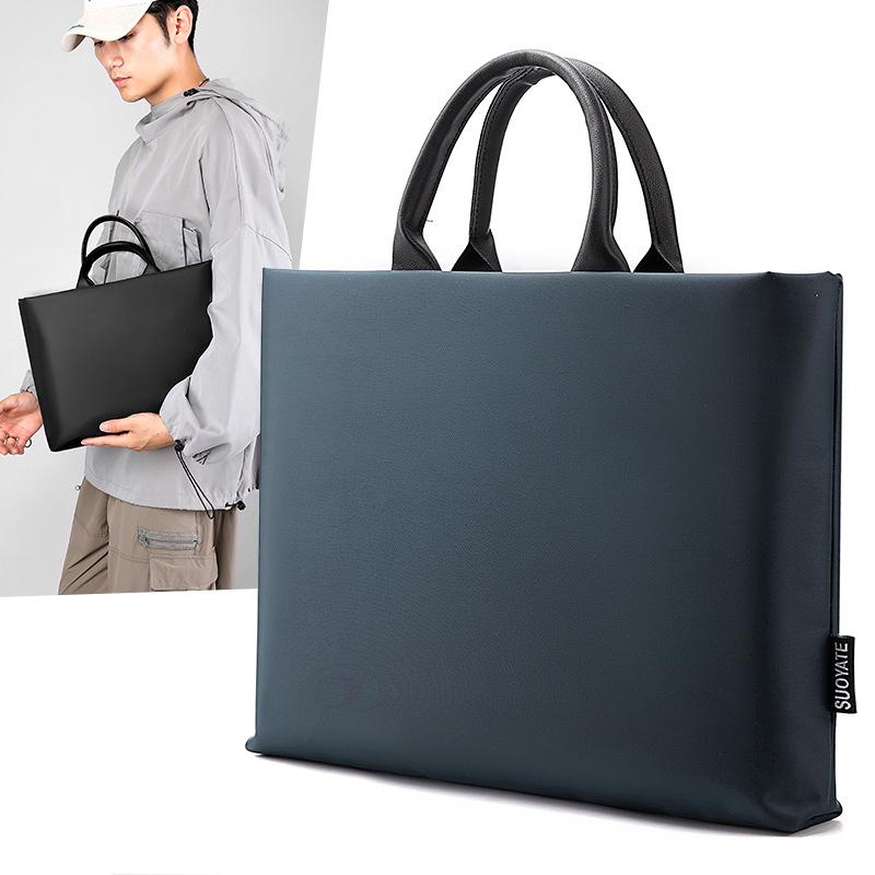 Product Introduction of Nylon Waterproof Can Fit 14 Inch Laptop New Men Lightweight Laptop Bag Handbag Tote Bag Large Capacity Business Briefcase 11