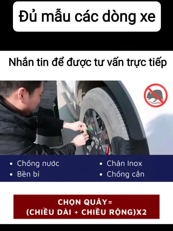 [ĐỔI MIỄN PHÍ] Tấm lưới chống chuột ô tô, bạt lưới chắn chuột ô tô, quây lưới chống chuột ô tô 8