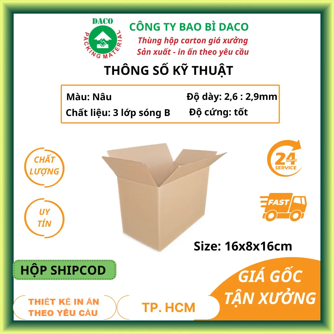 DACO SL 1 Hộp Carton Size nhỏ Gói Hàng Mỹ Phẩm, Trang Sức, Phụ Kiện Hộp Carton Shipcod Đóng Hàng