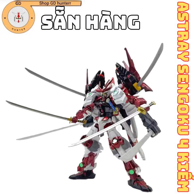 [SẲN HÀNG] Mô Hình Lắp Ráp Gundam HG Astray Sengoku 4 kiếm WW (tặng decan)