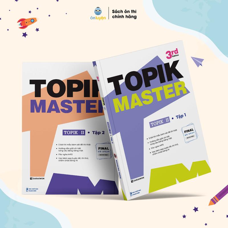 Sách TOPIK MASTER - Combo Luyện đề TOPIK II (Tập 1 + Tập 2) với Đề thi mẫu chuẩn cấu trúc, chấm chữa chi tiết (bản Hàn - Việt) – Nhà sách Ôn luyện