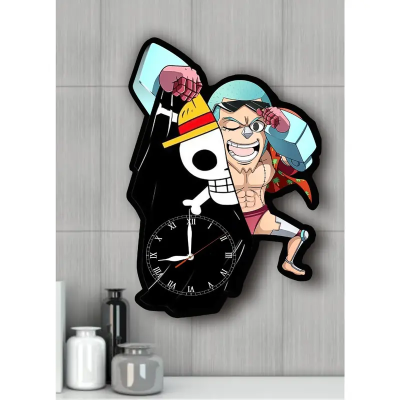 Jam Dinding One Piece All Crew Mugiwara/ Hiasan Kamar Tidur/ Hiasan Ruang Tamu/ Hiasan Ruang Kerja/DLL 7