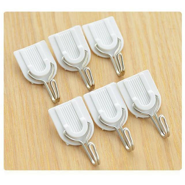 Vỉ 6 móc dán tường treo đồ tiện dụng 1255 7