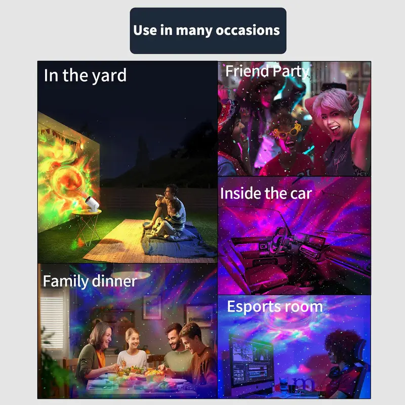 Star Projector with Speaker, Galaxy Projector Star Light Projector with Remote Control, Night Light Projector for Bedroom, Home Theater, Living Room 5