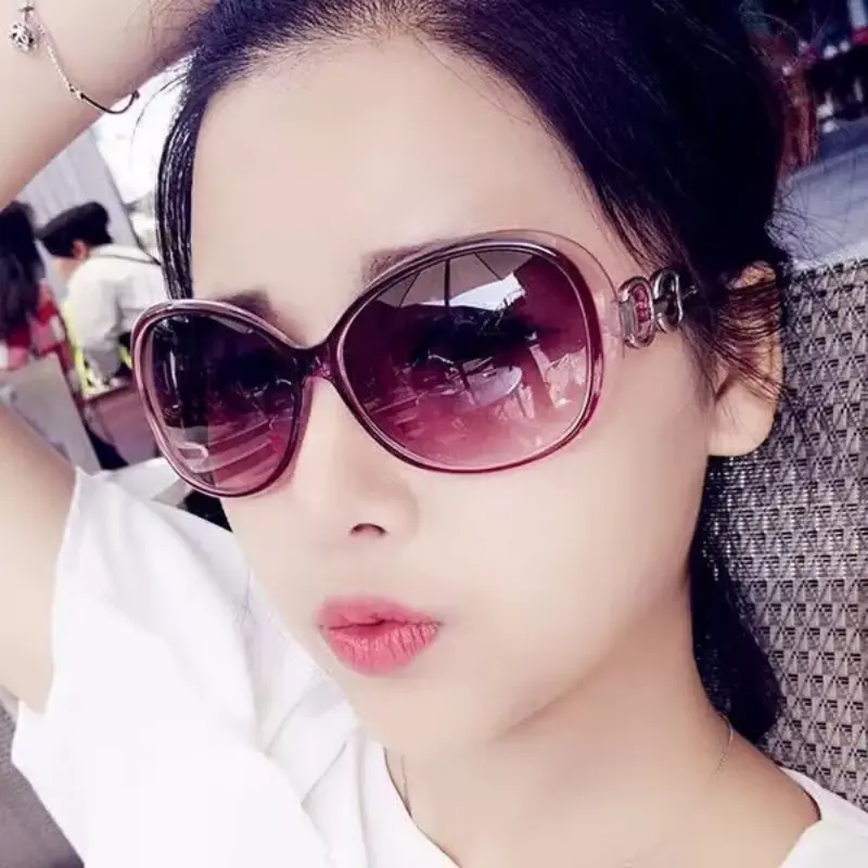 Classic Double Button Sunglasses For Women, UV Proof Internet Celebrity Fashion Personality Large Frame Sunglasses Manufacturer Wholesale Trend