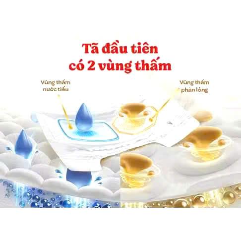 Bỉm tã dán Huggies Skin Perfect NB70+4 (số miếng tặng có thể thay đổi tùy theo lô nhập hàng) cho bé dưới 5kg công nghệ Dual Zone siêu thấm, chống kích ứng cho bé 3