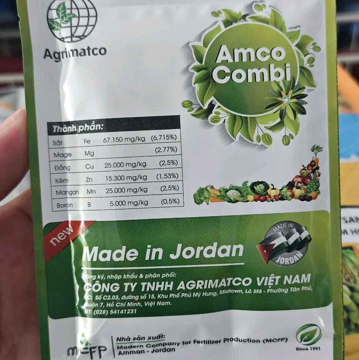 PHÂN BÓN LÁ SIÊU VI LƯỢNG, "AMCO COMBI NHẬP KHẨU JORDAN " COMBO 5 GÓI FREESHIP, MUA 10 TẶNH 1