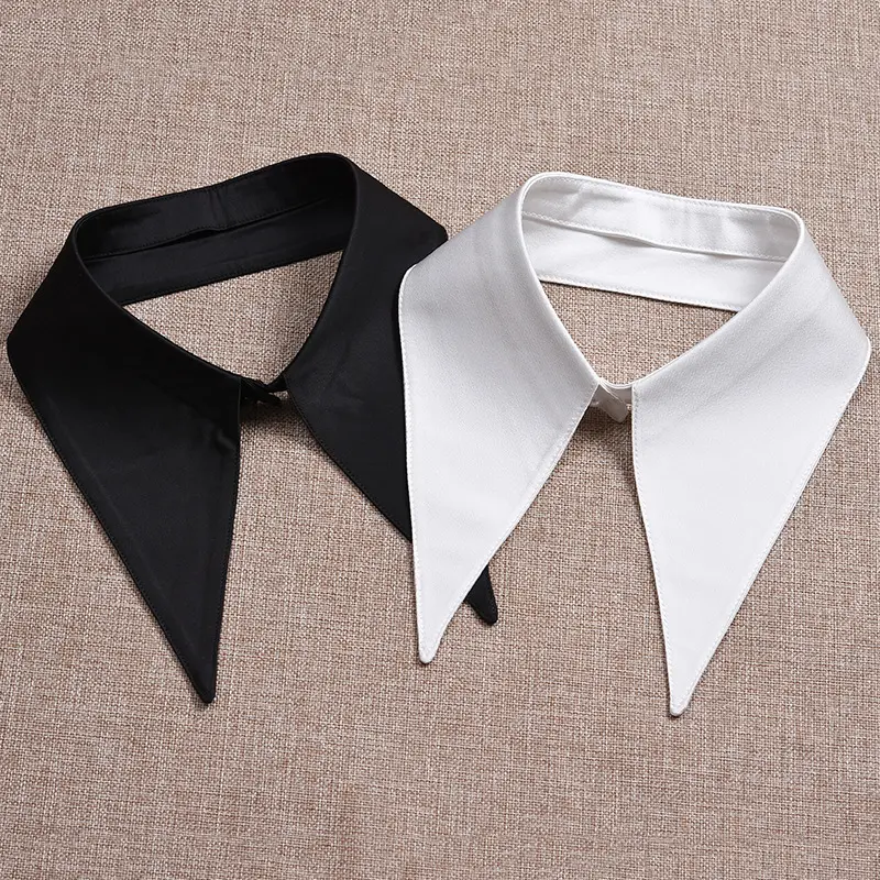 Big pointed collar fake collar women's spring autumn and winter neck cover foreign style shirt collar removable fashion week highlights accessories fashion versatile version white shirt