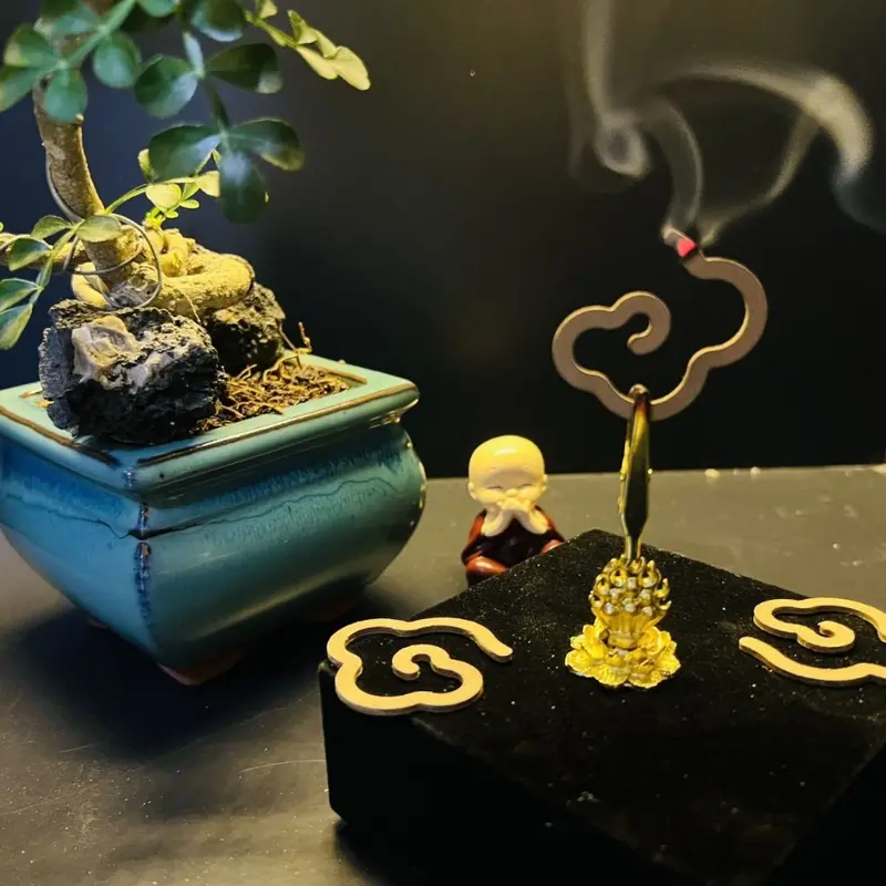 Hộp Trầm Hương Vân Mây, Khoanh Trầm Hương Nhỏ Dùng Xông Lư Trầm Mini 6