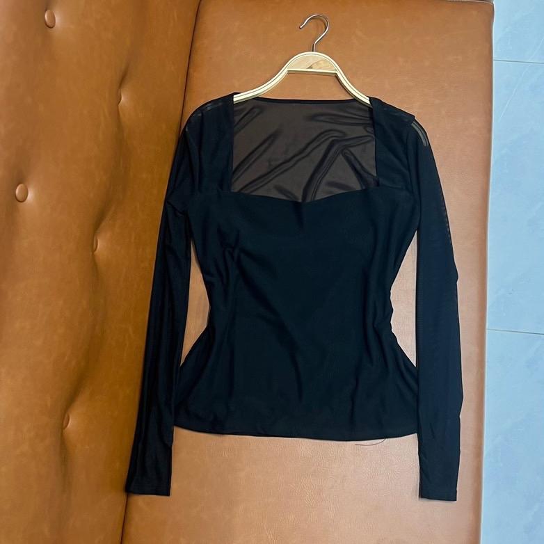 [Bigsize] ÁO LƯỚI TAY DÀI BIGSIZE CÓ LÓT DÀY DẶN 60-90kg Nữ Women