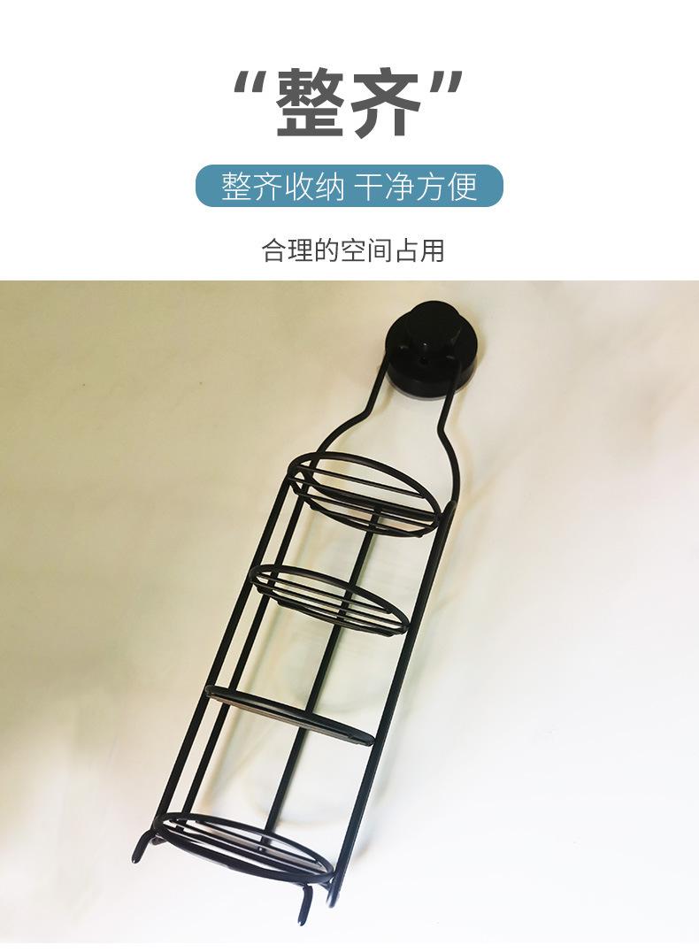 Product Introduction of No-Drill Soap Dish Bathroom Drainage Wall-Mounted Soap Holder Bathroom Storage Rack Suction Cup Four-Layer Soap Rack 3