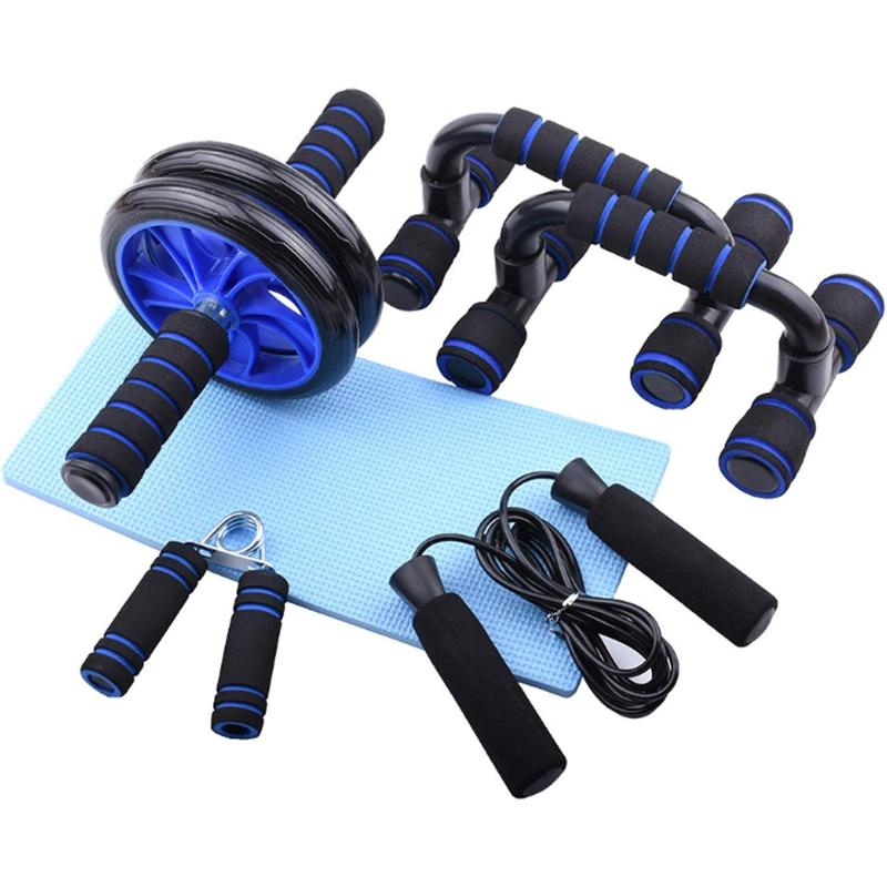 Abdominal Muscle Training Rollers, 5-In-1 Roller Kit with Knee Pads ...