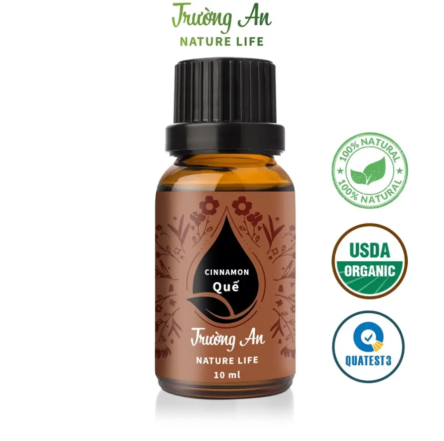 Tinh dầu quế Cinnamon Trường An Essential Oil, xuất sứ thiên nhiên không pha tạp chất, có giấy kiểm định COA