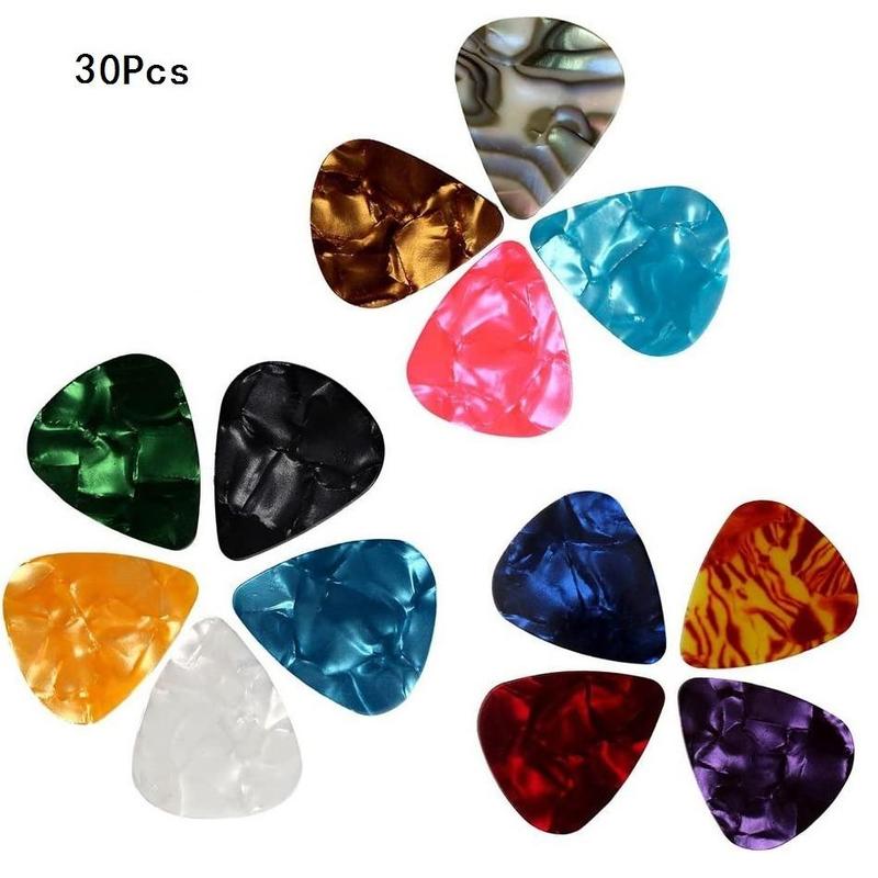 Product Introduction of Random Color Guitar Pick, 1 Set Multicolor Ukulele Guitar Pick Plectrums, Suitable for Bass Electric Guitar Musical Gift for Friends Guitar Lovers Guitarists Rockers Musicians 22