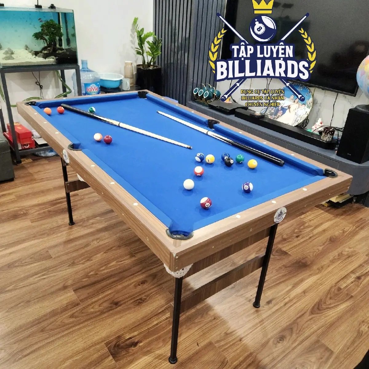 Bàn Billiards Mini dài 1M6, Bàn Bida lỗ mini, bàn bida tại nhà, Bàn bida mini - Bố Tập, Con Chơi- Giúp trẻ rời xa điện thoại - Gắn Kết Yêu Thương