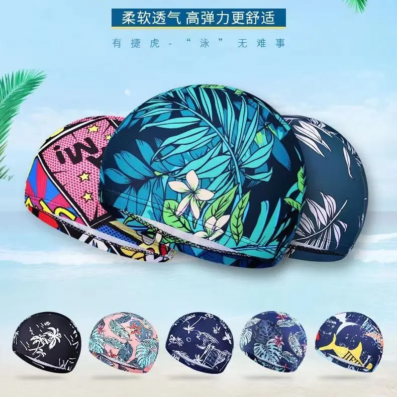 【bathing cap】[2105 People Praise] Swimming Cap Adult and Children Breathable High Elastic Cloth Color Comfortable Fit Boys and Girls Adult Swimming Hat Universal
