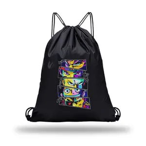 ELTEGE- TAS SERUT ANTI AIR TERLENGKAP/ tas serut olahraga /sekolah/ new string bag /waterproof motif anime / Uniseks /tas futsal