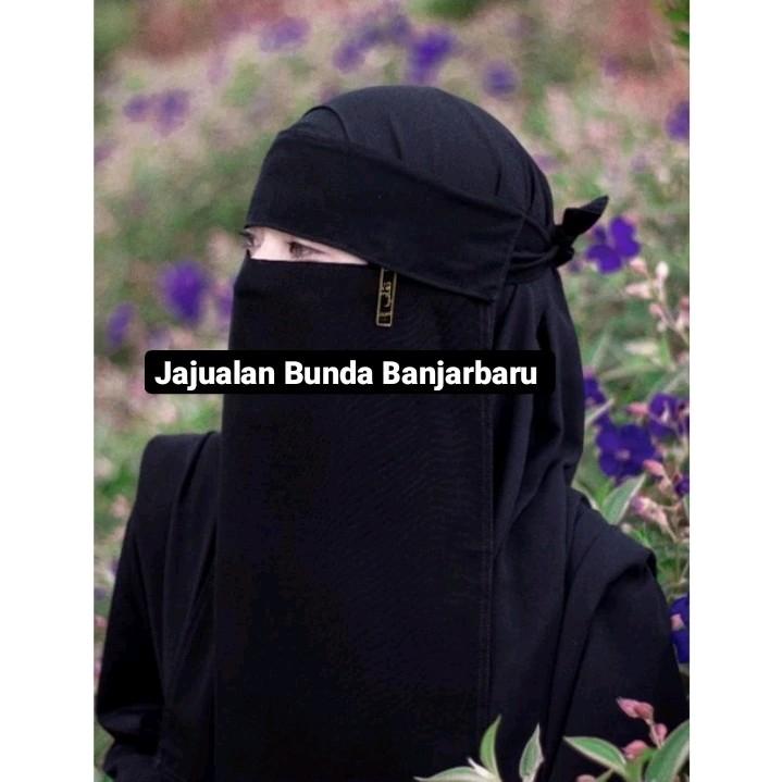 Cadar Niqab Poni muslimah plat 0