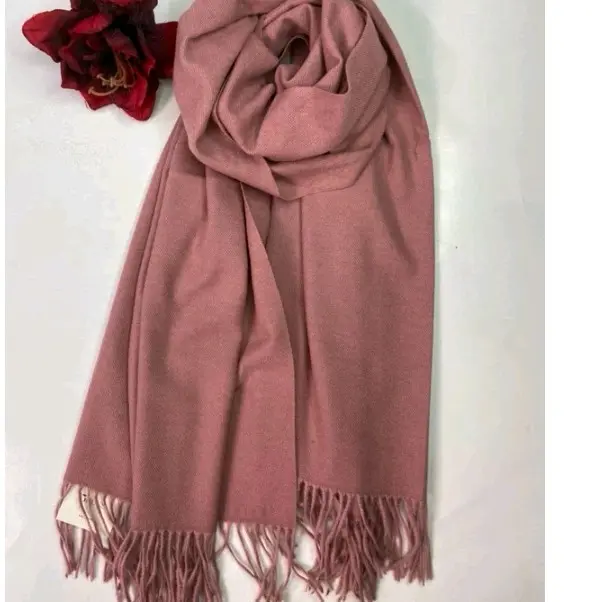 (Et 57) syal wool kashmir tebal polos winter