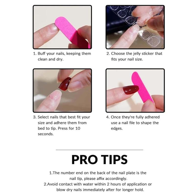 Glitter Fake Nail & 1 Sheet Tape & 1 Count Nail File, 24pcs Long False Nail for Women & Girls, Removable Nail Art Artificial Full Cover, Women Girls DIY Manicure, Christmas Gift 6