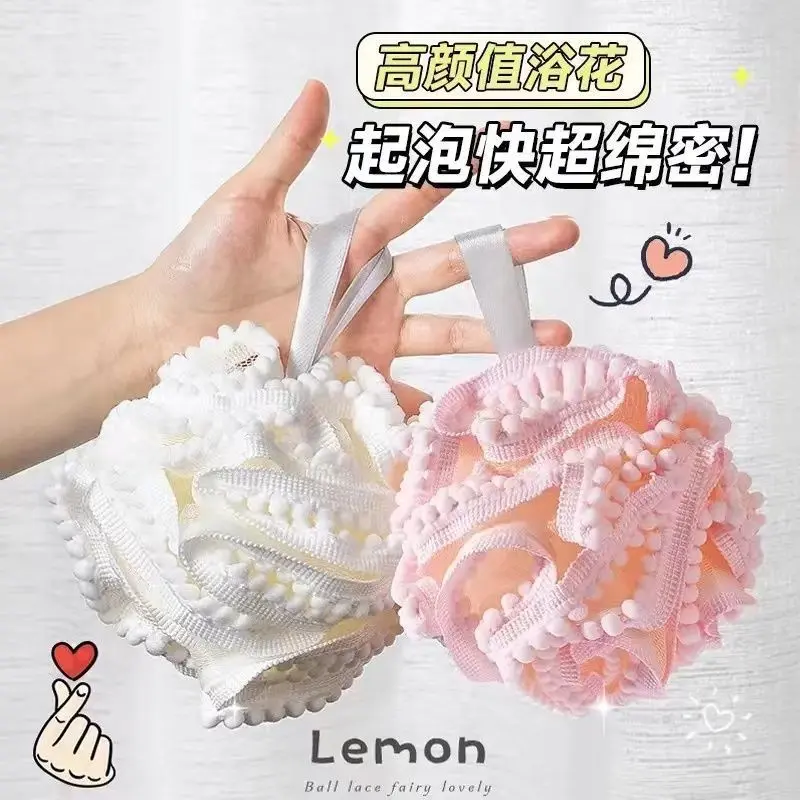 Bóng Tắm Lớn, Bóng Tuyết, Lưới Hai Lớp Nâng Cấp, Mềm Mại Và Dễ Thương, Thích Hợp Để Tắm Tại Nhà, Chà Xát Lưng, Dụng Cụ Chà Xát, Đồ Tắm Tạo Bọt, Năm 2025, Bóng Tắm 3