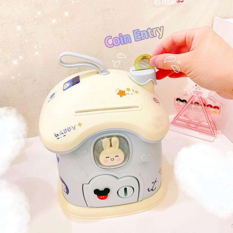 Product Introduction of Cute Cartoon Small House Money Bank Children's Gift Jar Savings B2D1 41