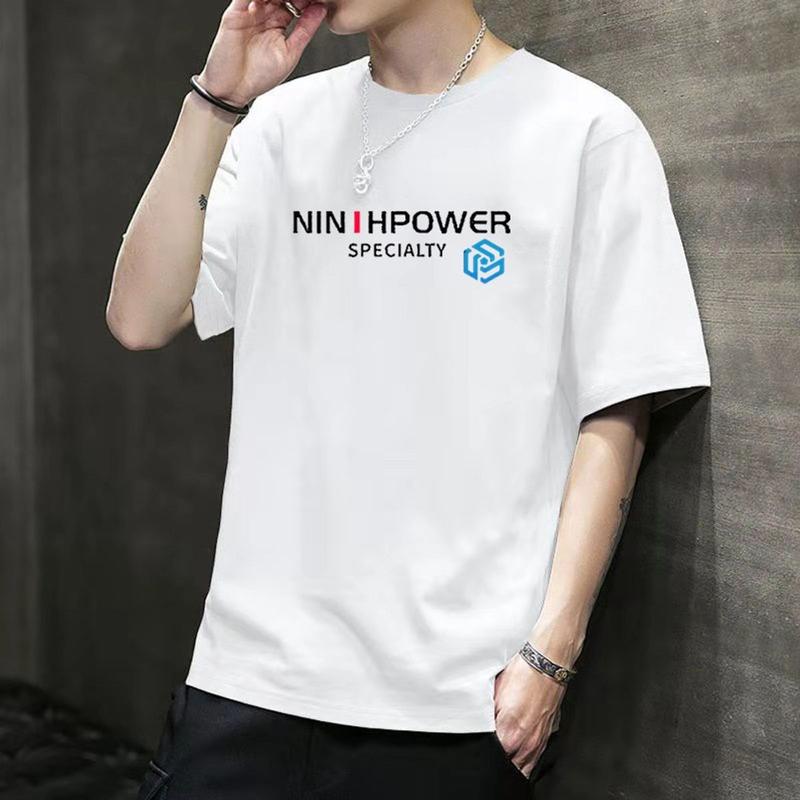 Product Introduction of Áo thun nam, áo phông nam basic in hình NinIHPower tay ngắn cổ tròn Unisex chất liệu cotton 1oo% co giãn 4 chiều mềm mại 41