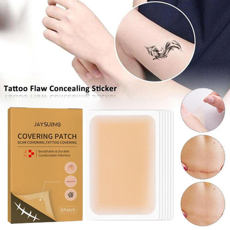 6patch Invisible Concealer Patch Skin Tattoo Scar Concealer Cover Patch Waterproof Skin Color Cover Patch 1