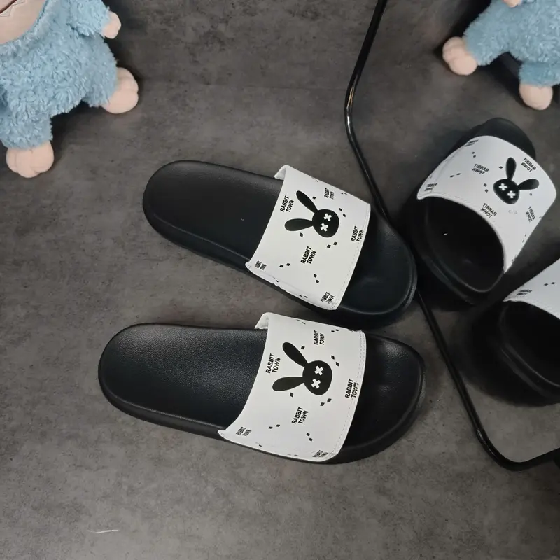 Dép thời trang Nữ,Dép Rabbit Town in thỏ, xinh xắn dễ thương, đế cao 4cm Slipper Jean DéP Có Quai 8