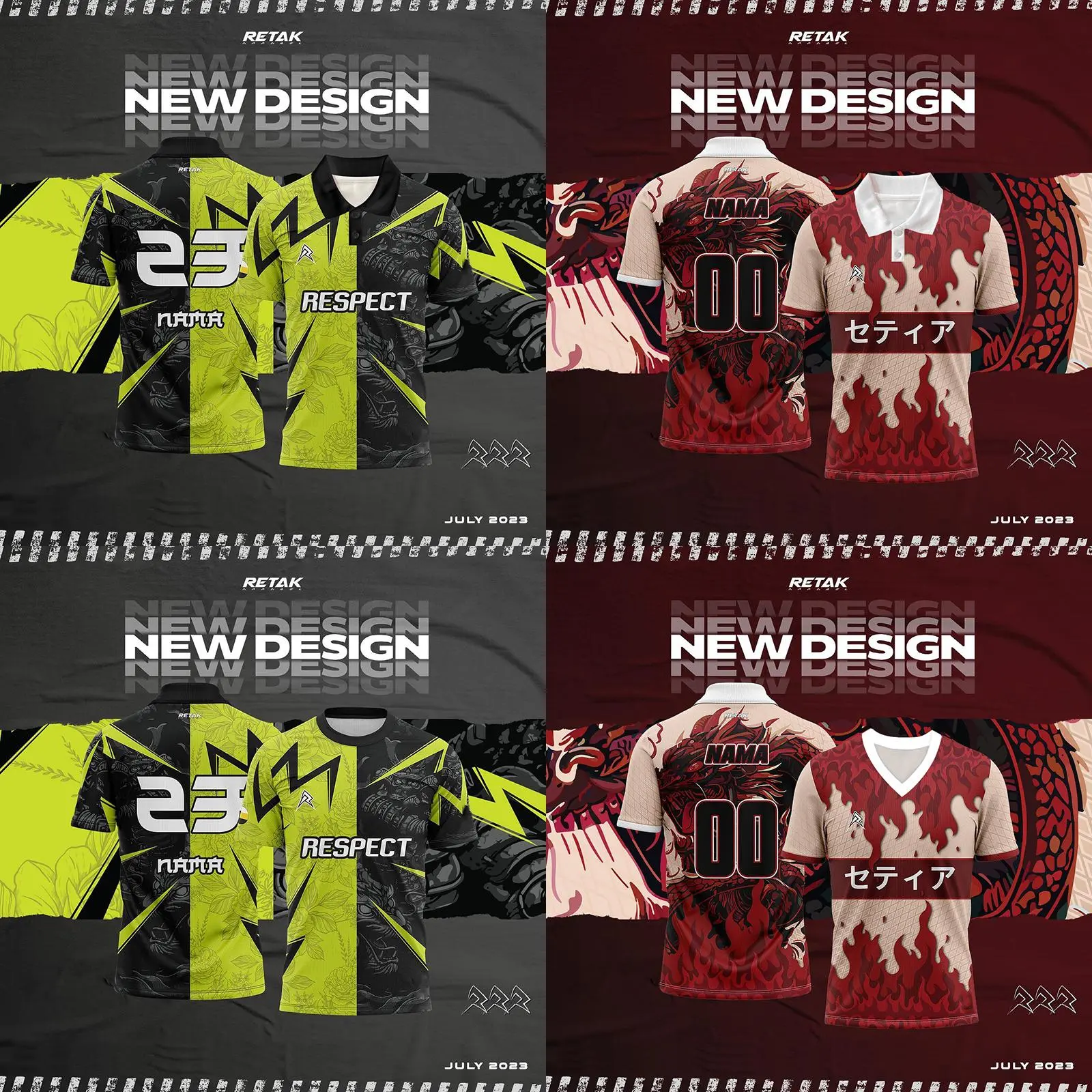 3D JERSI + POLO + V-neck T-shirt (Free custom name and number), 2023 new trend